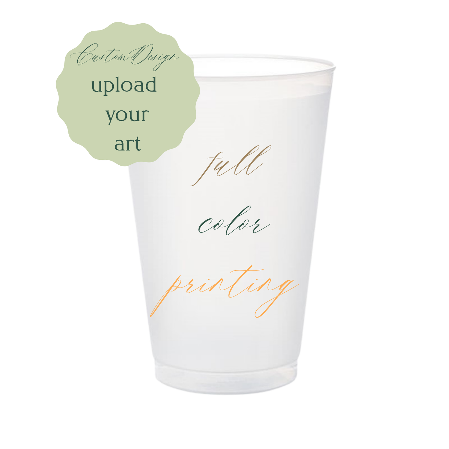 Custom Full Color Frosted Cups