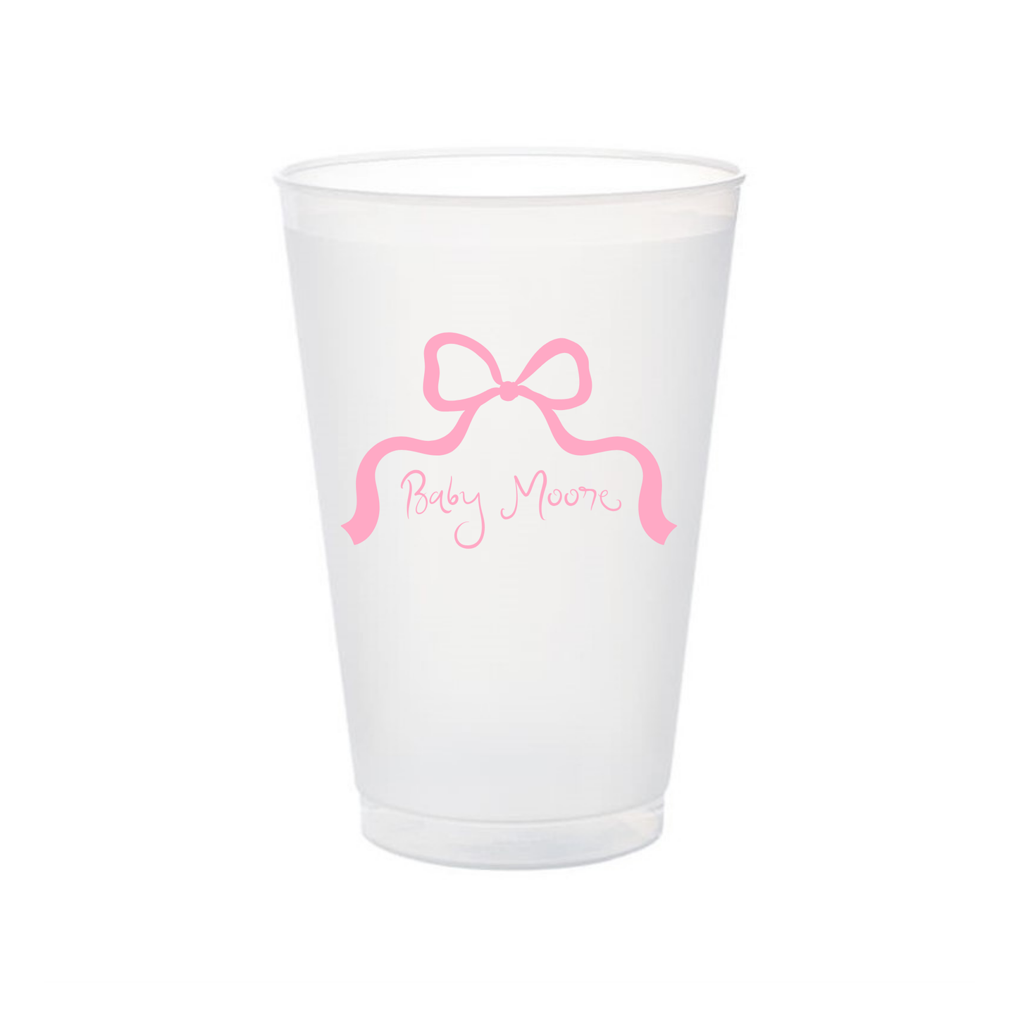 Bow Balloon Frosted Flex Cup
