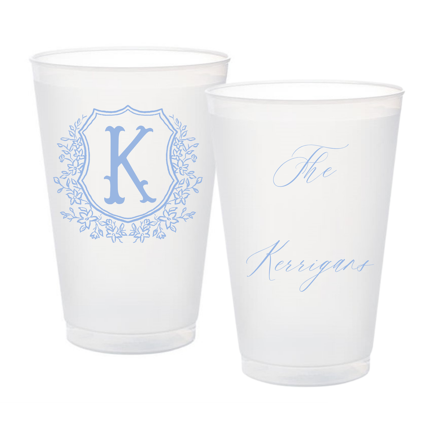 Monogram Wedding | Shatterproof Frosted Flex Cup