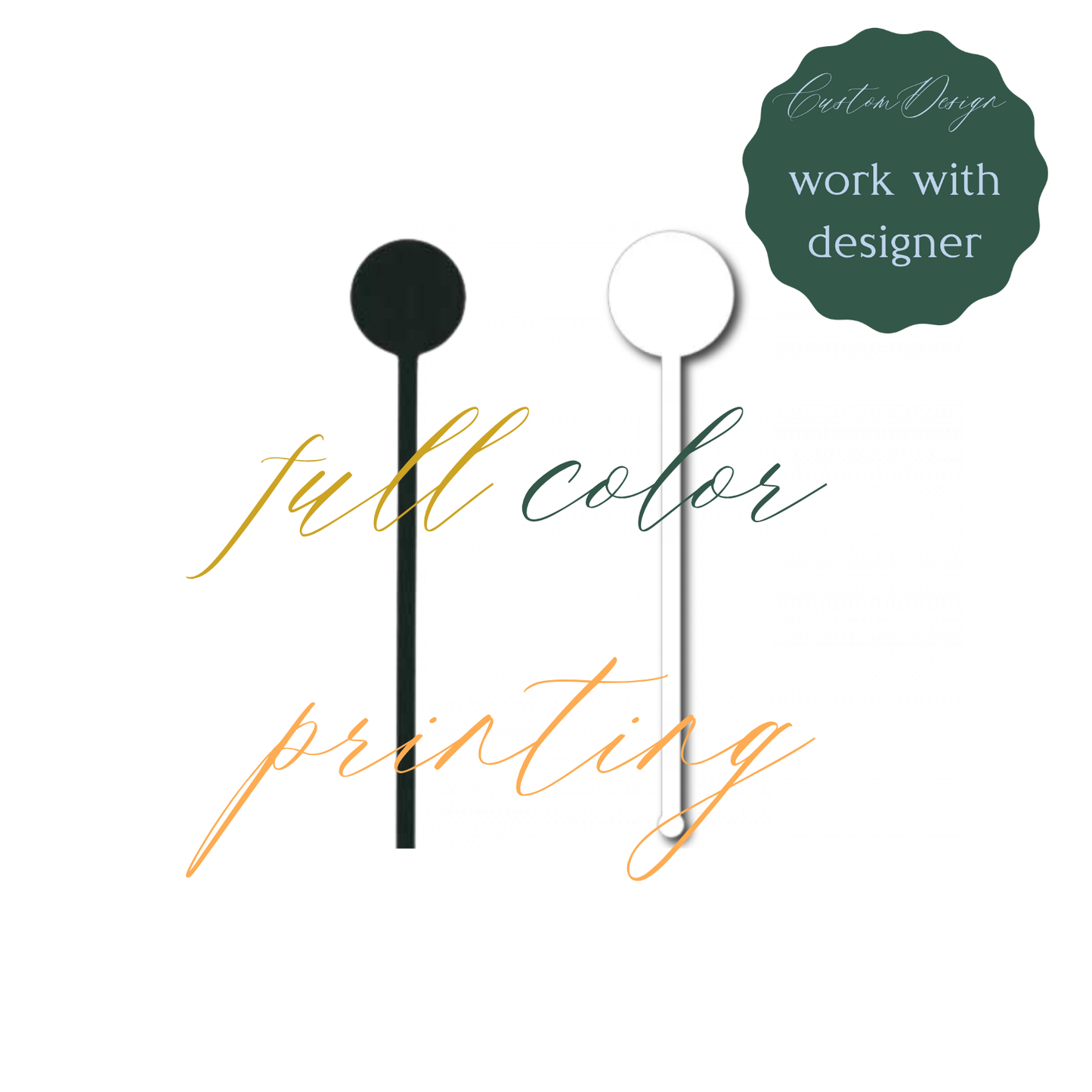 Custom Full Color Round Stir Sticks