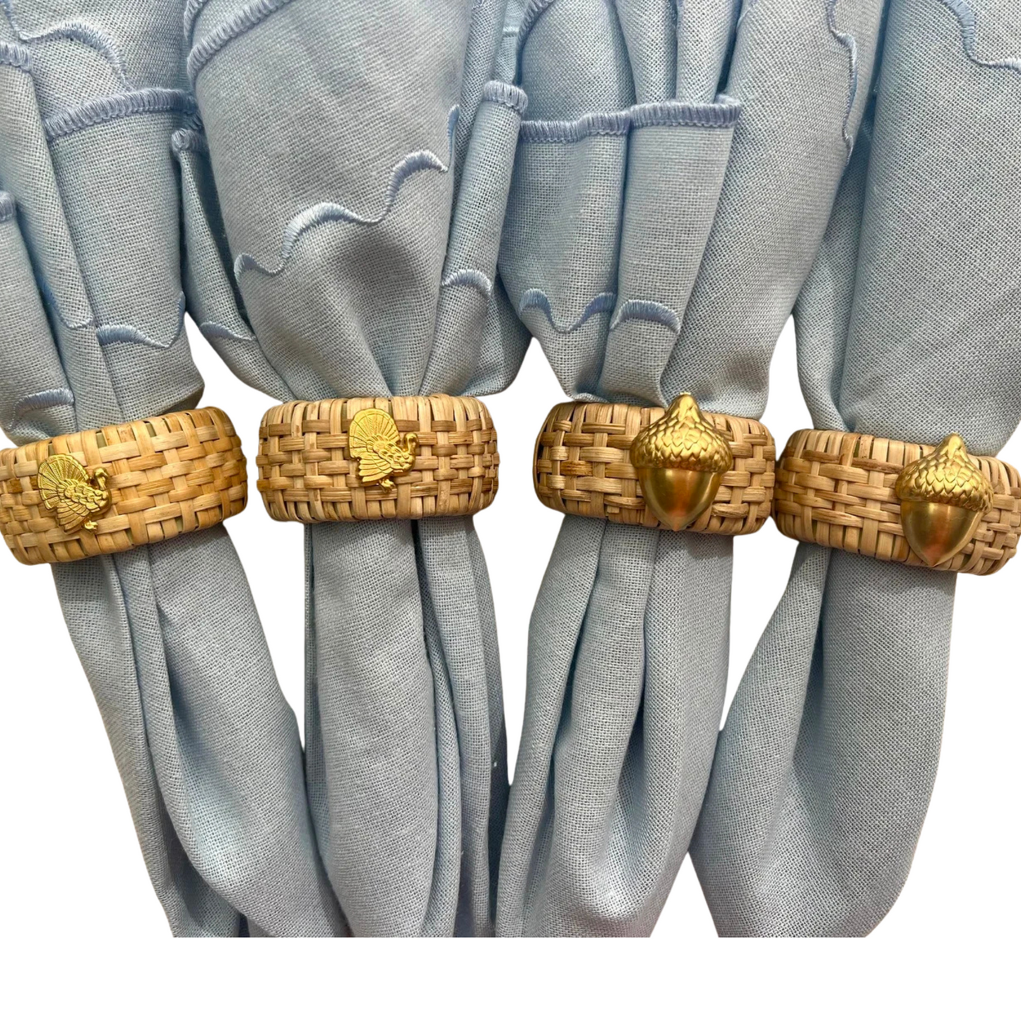 Fall Rattan Napkin Rings