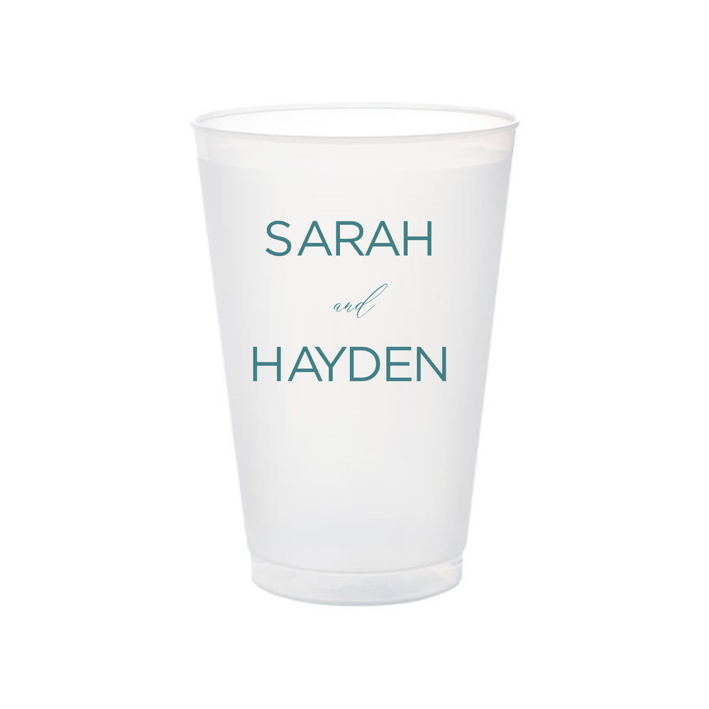 Monogram Wedding | Shatterproof Frosted Flex Cup