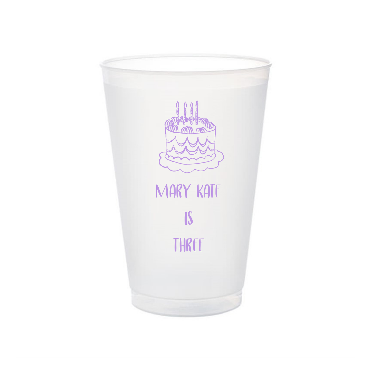 Birthday Cake Shatterproof Frosted Flex Cups