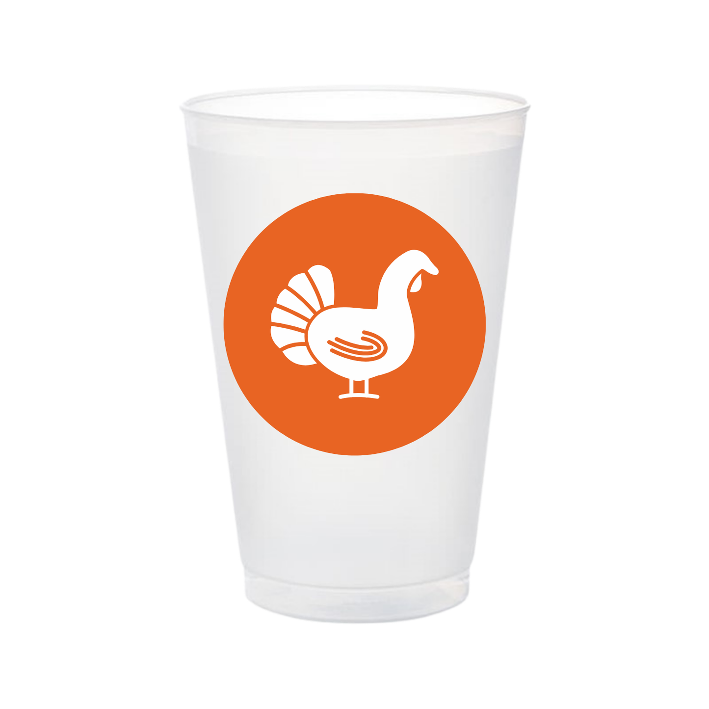 Thanksgiving Frosted Cups – Reusable Plastic Cups for Festive Gatherings | Shatterproof Frosted Flex Cup | Digital Print | 16 oz | Party Pack |