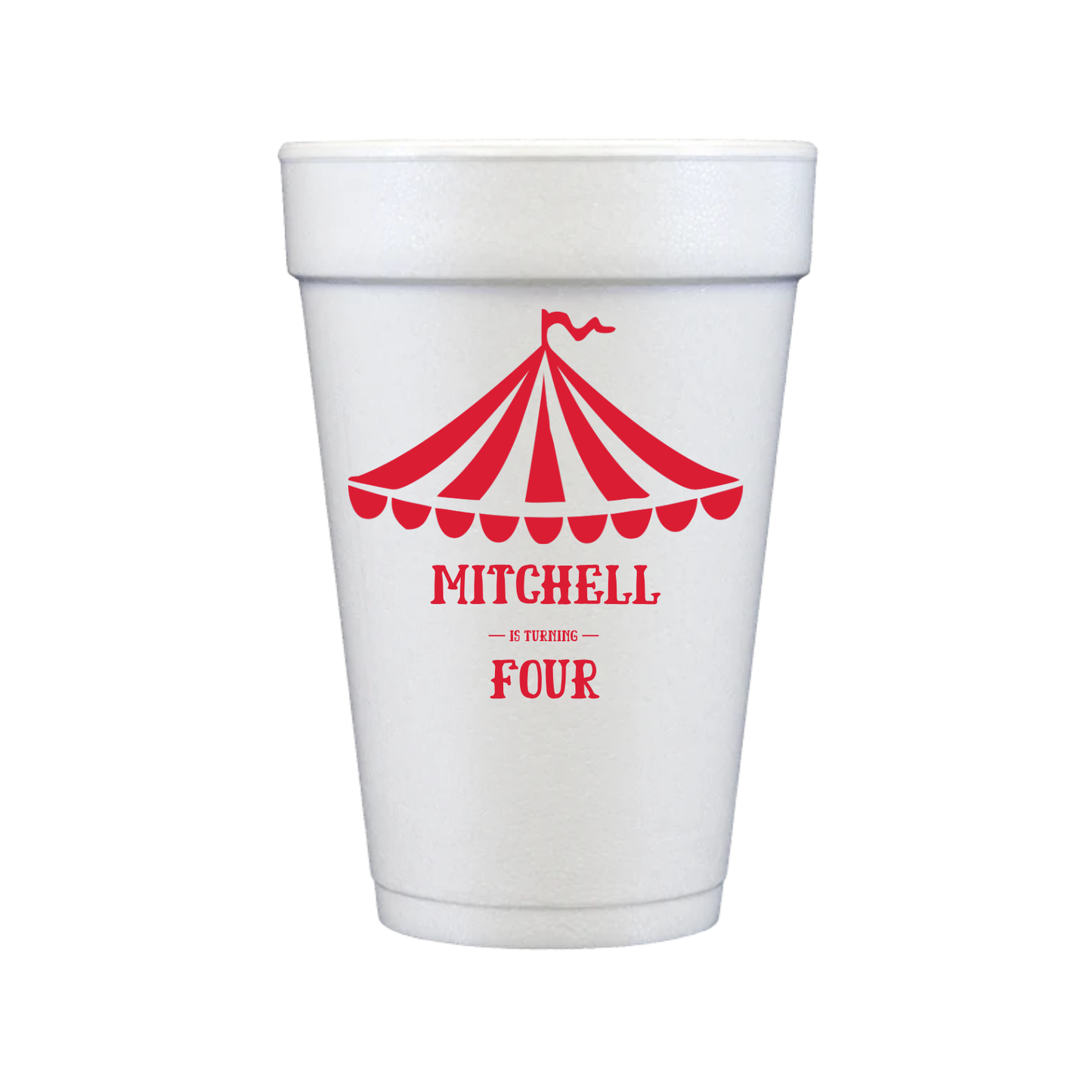 Circus Styrofoam Cups
