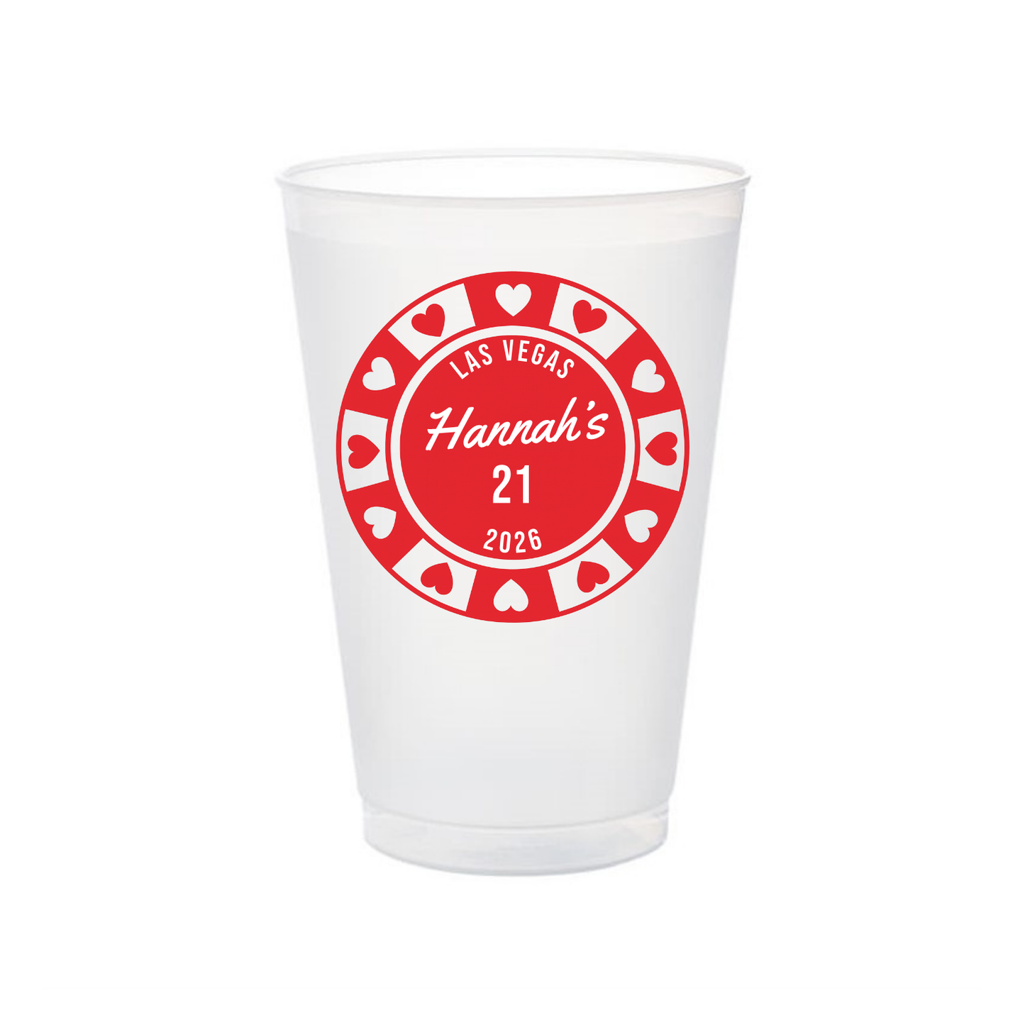 Poker Chip Shatterproof Frosted Flex Cups