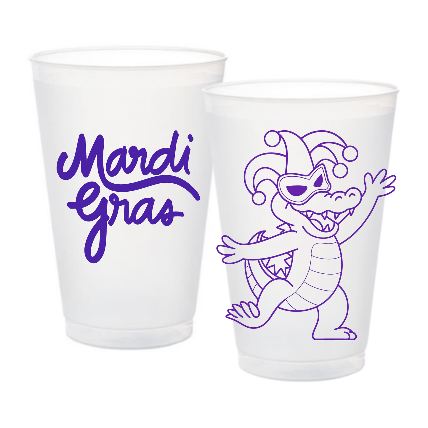 Mardi Gras Shatterproof Cup