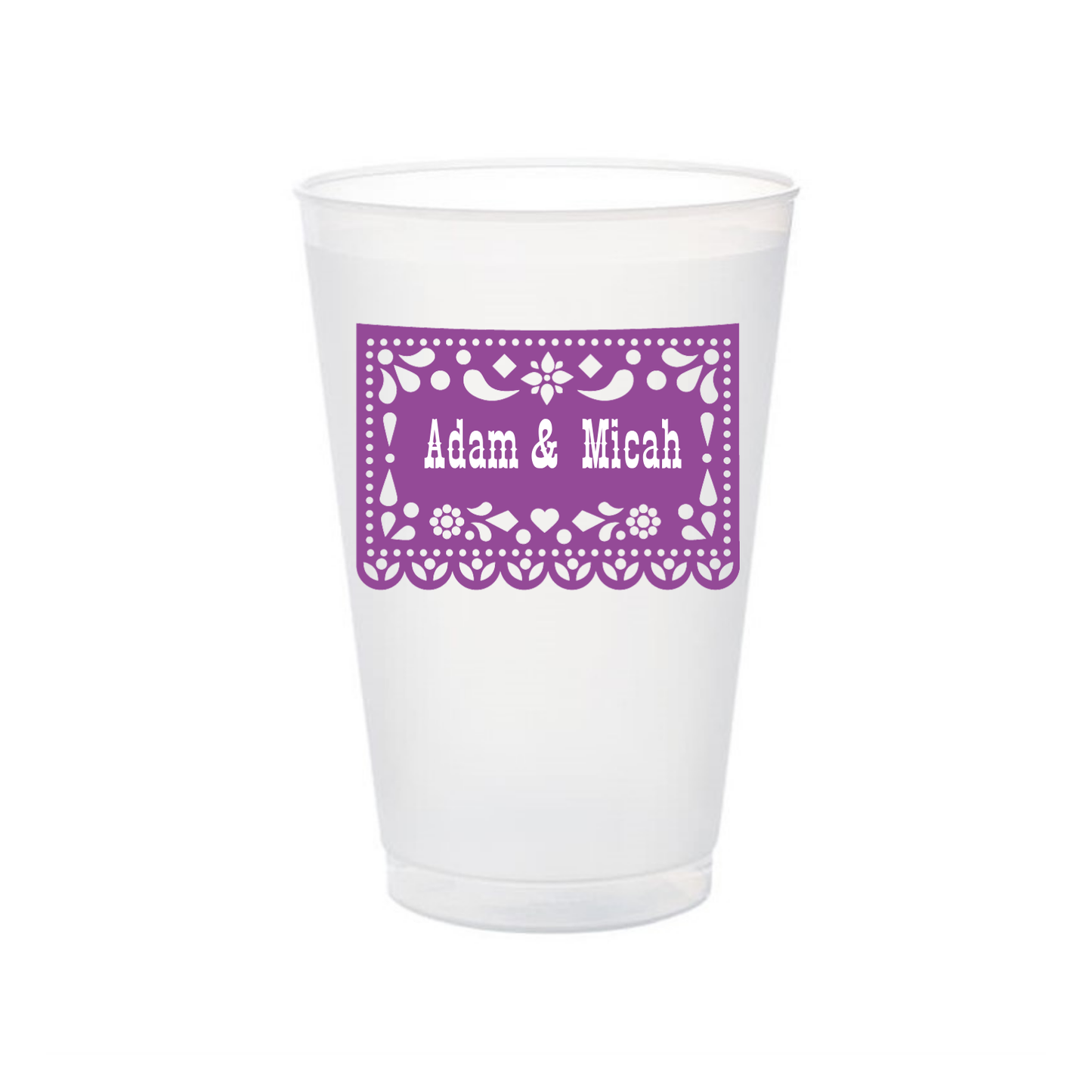 Papel Picado Shatterproof Frosted Flex Cups