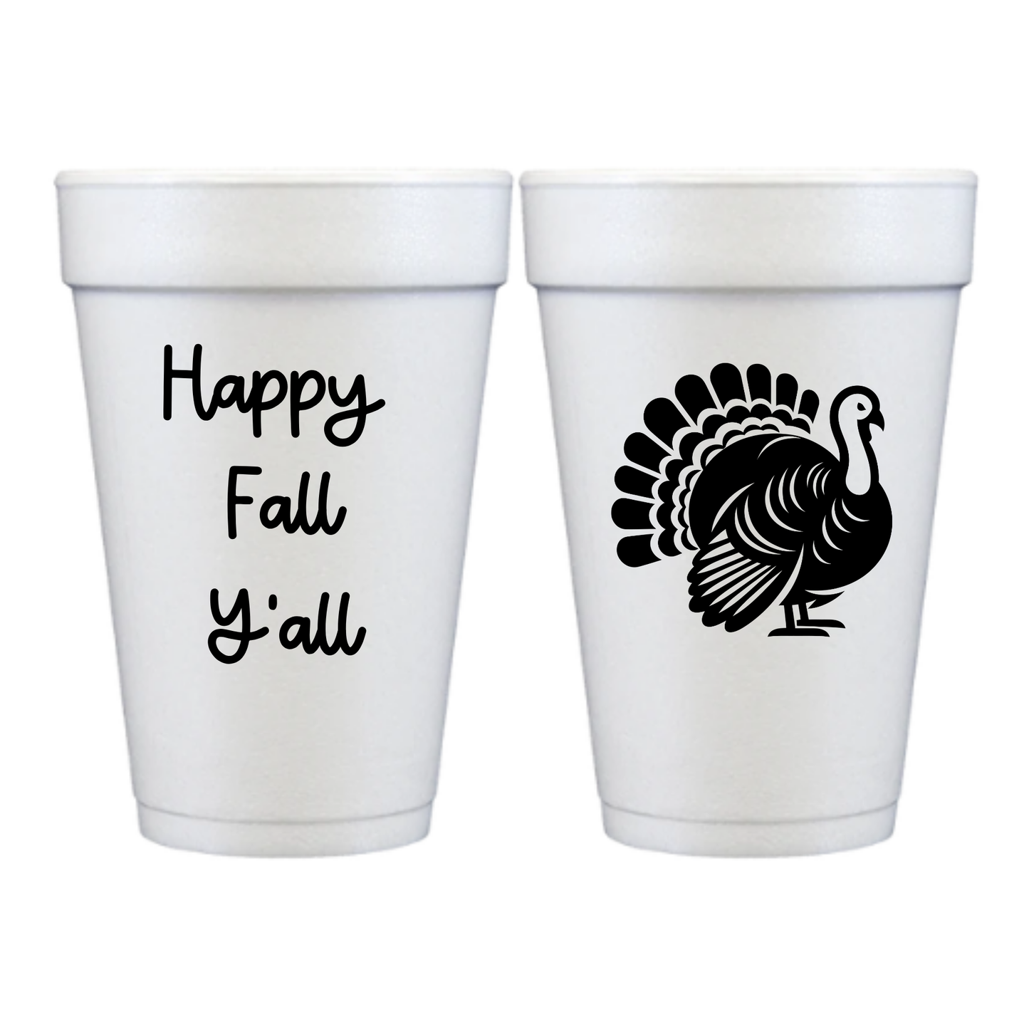 Thanksgiving Styrofoam Cups – Custom Printed 16 oz or 20 oz Party Cups for Fall Gatherings