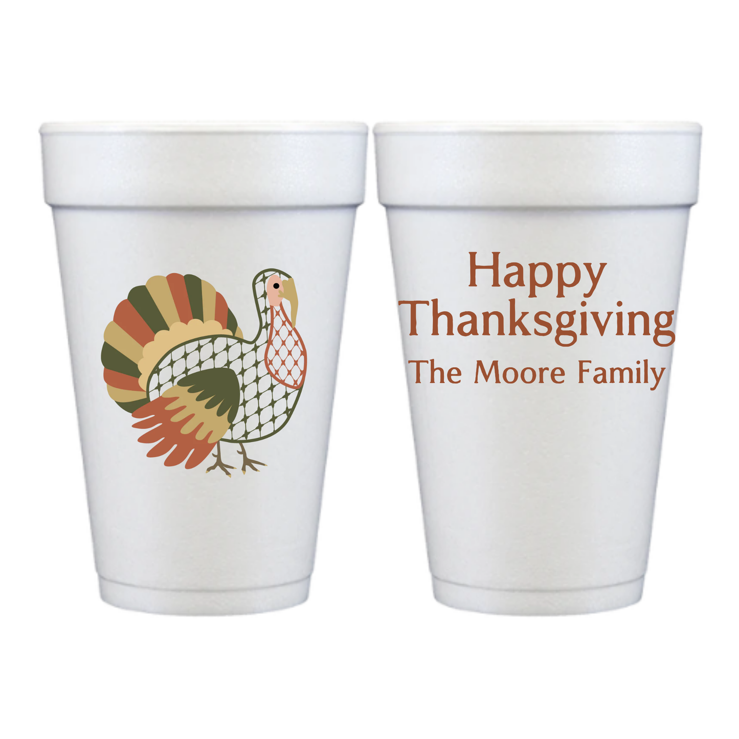 Thanksgiving Styrofoam Cups
