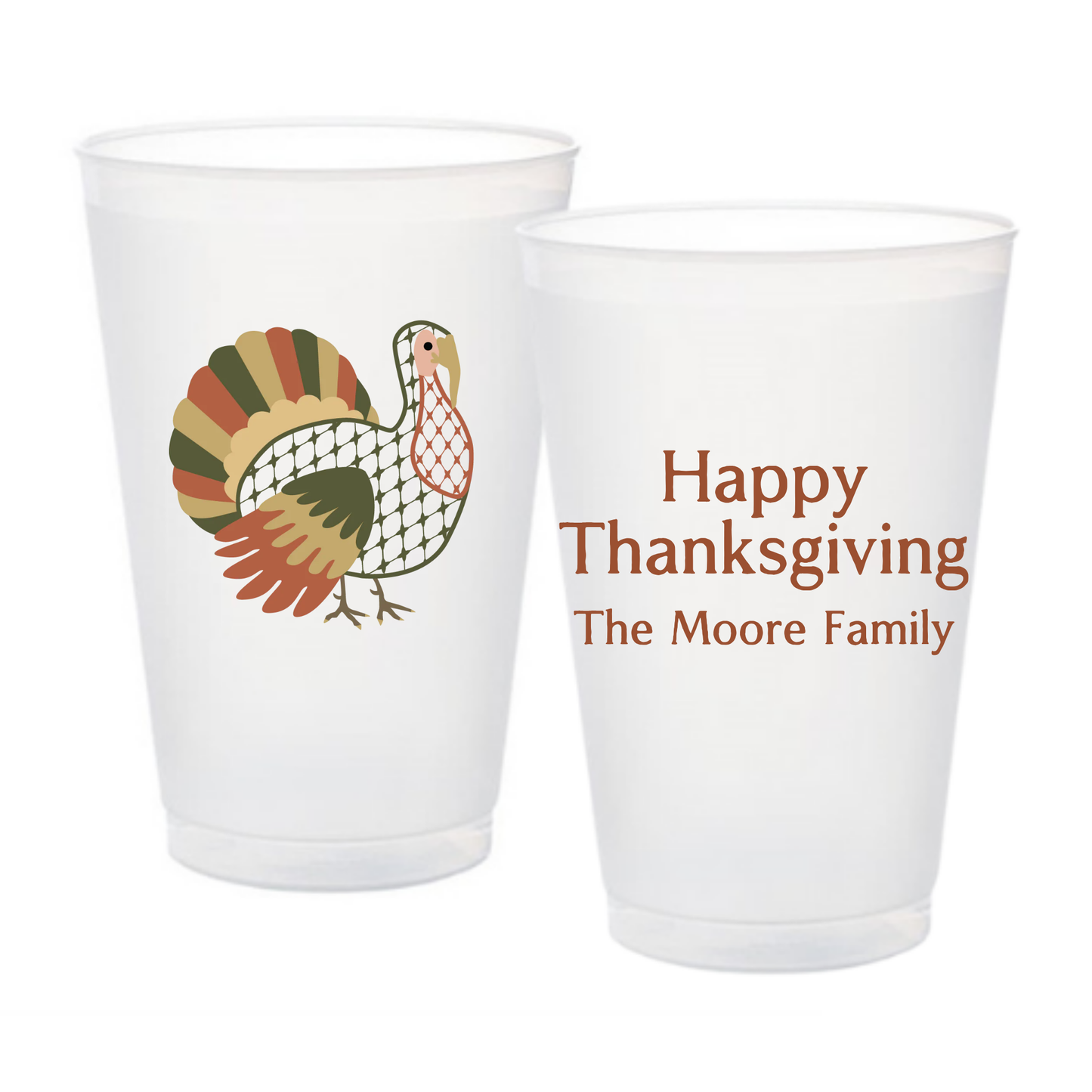 Thanksgiving Shatterproof Frosted Flex Cup