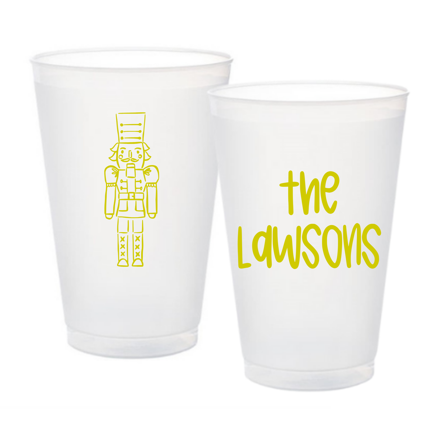 Custom Nutcracker Christmas Frosted Cup