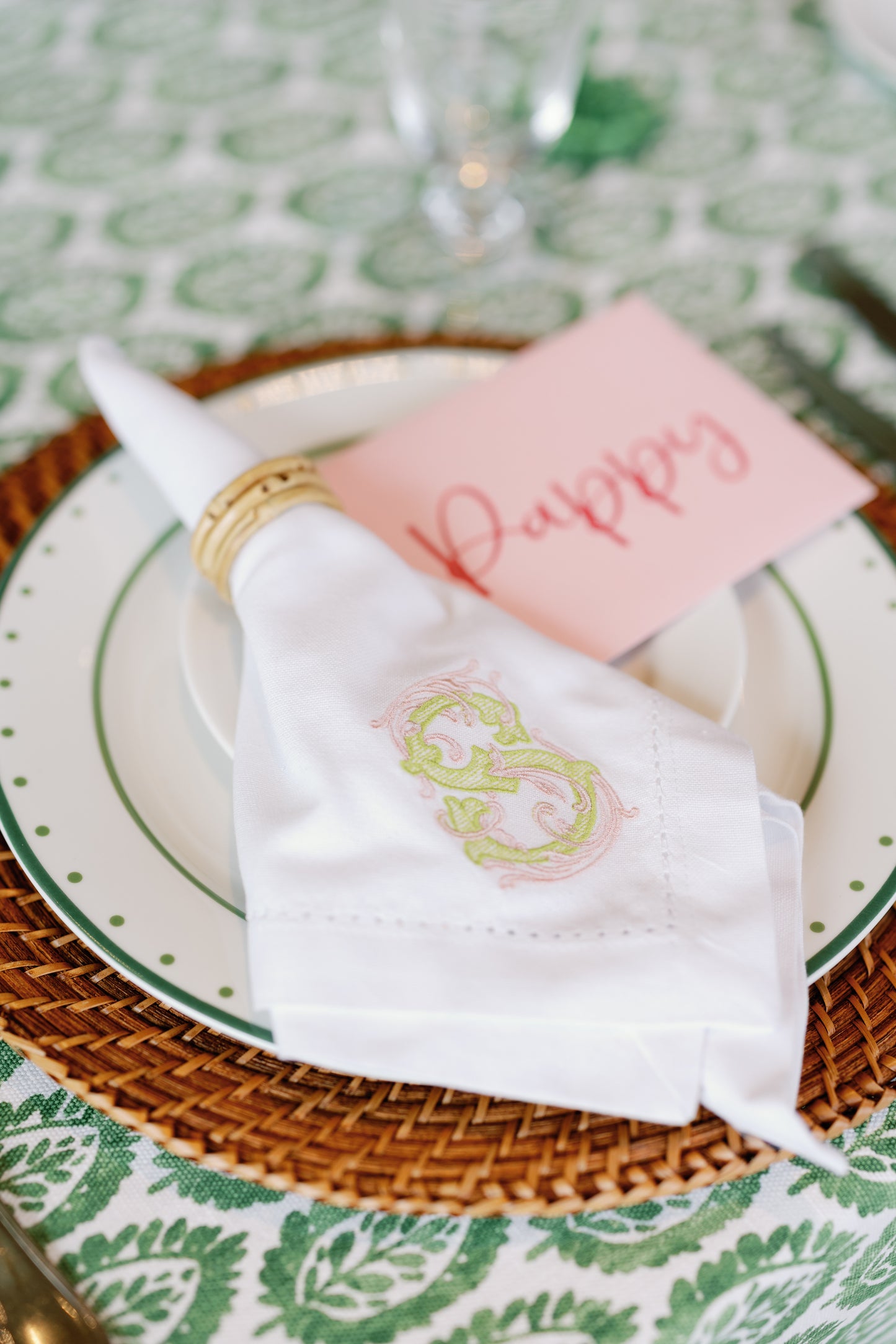 Embroidered Hemstitch Napkins