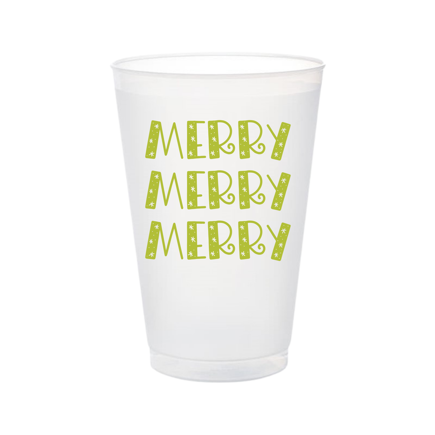 Merry Merry Holiday Frosted Cups