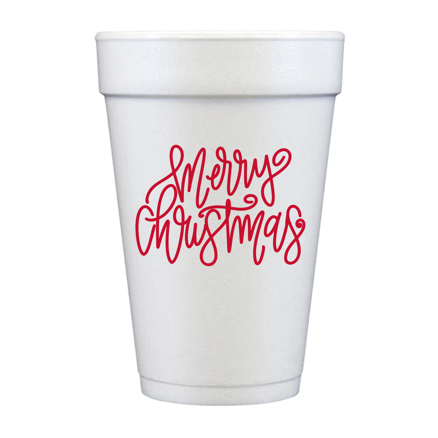 Merry Christmas Holiday Styrofoam Cups