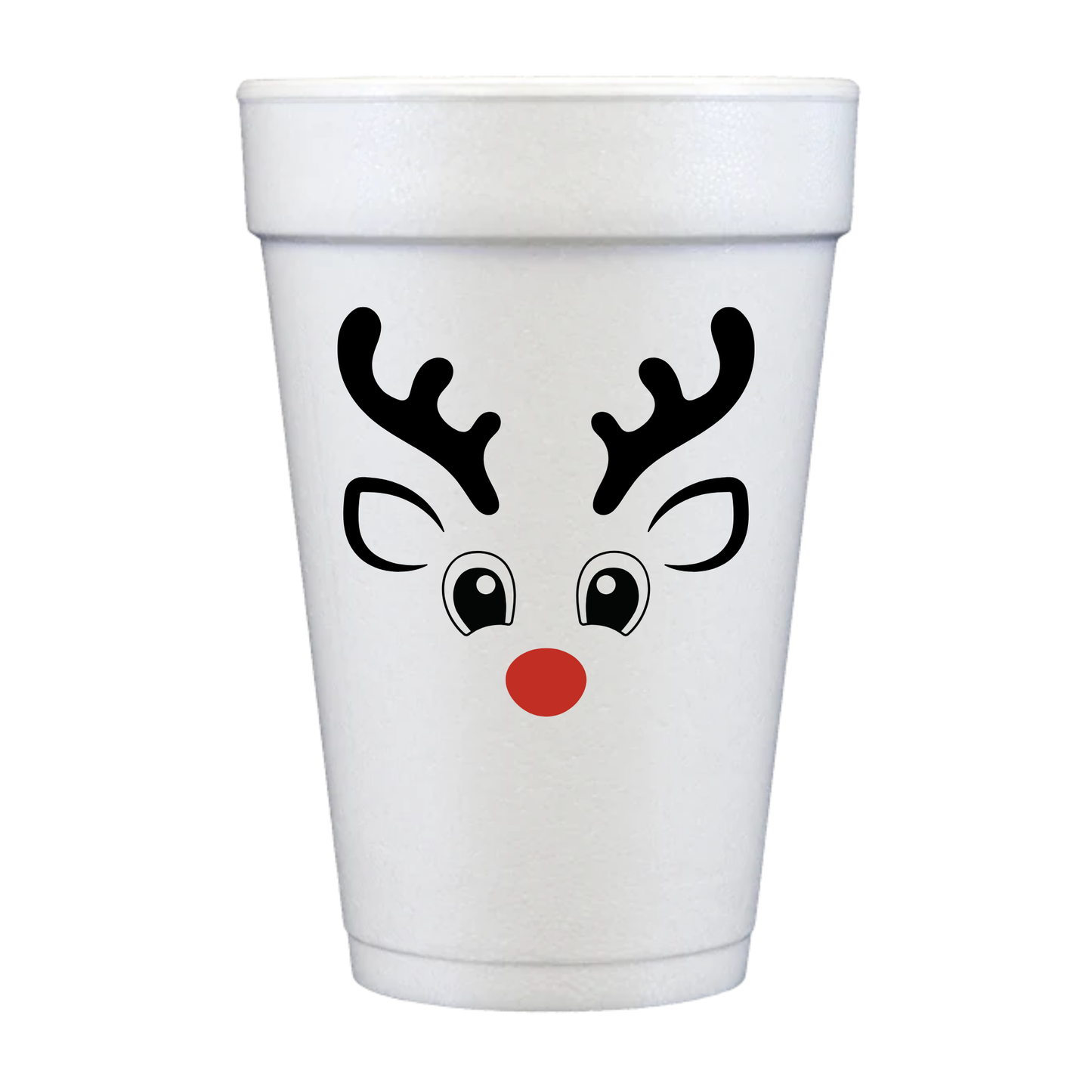 Rudolph Holiday Styrofoam Cups