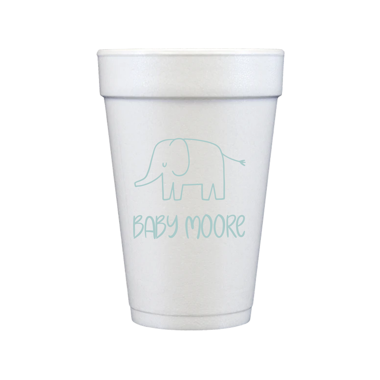 Elephant Styrofoam Cups