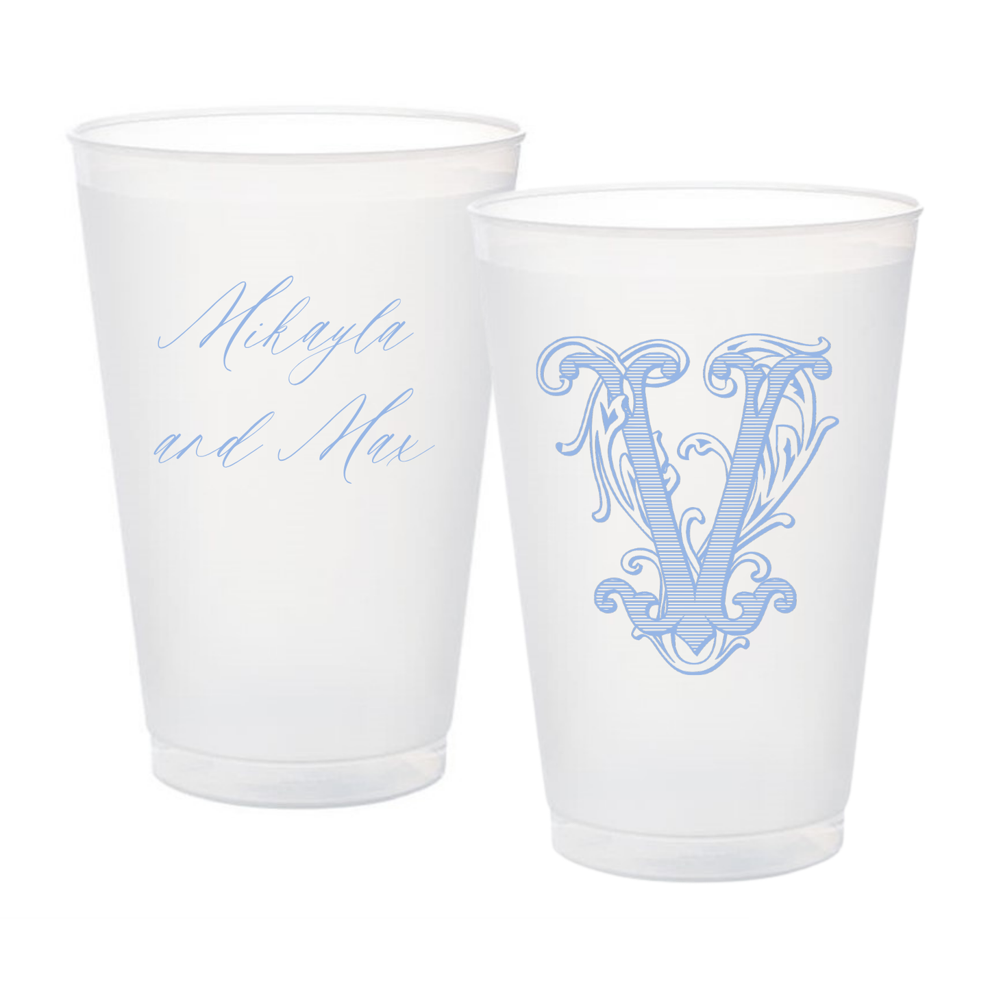 Monogram Wedding | Shatterproof Frosted Flex Cup