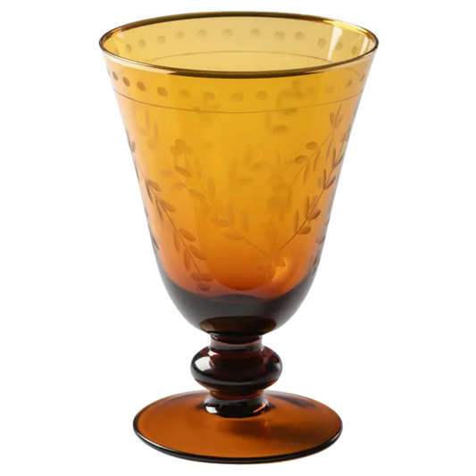 Etched Wine Glass