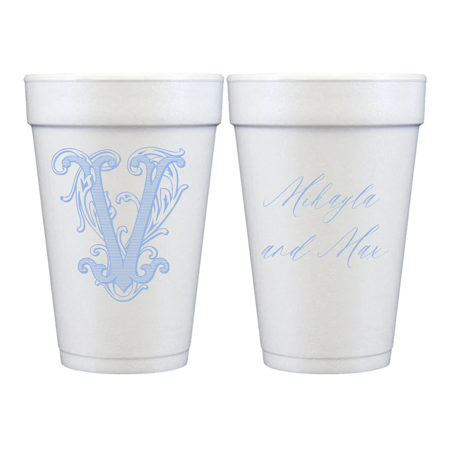 Personalized Styrofoam Cups – Wedding