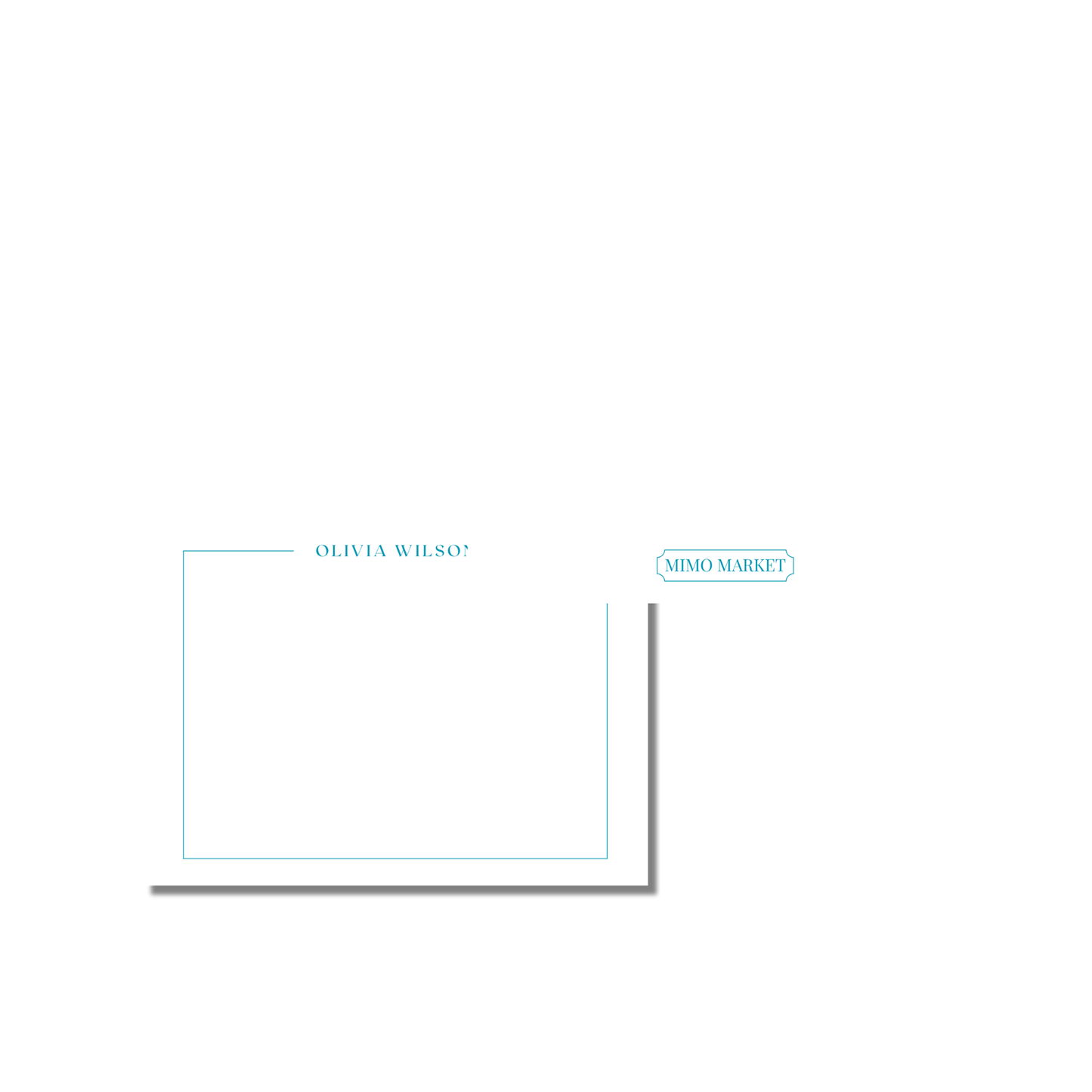 Blue Marbling Personal Stationery