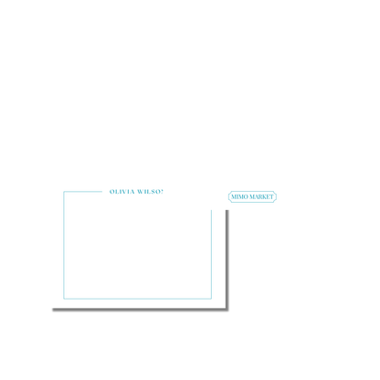 Blue Marbling Personal Stationery