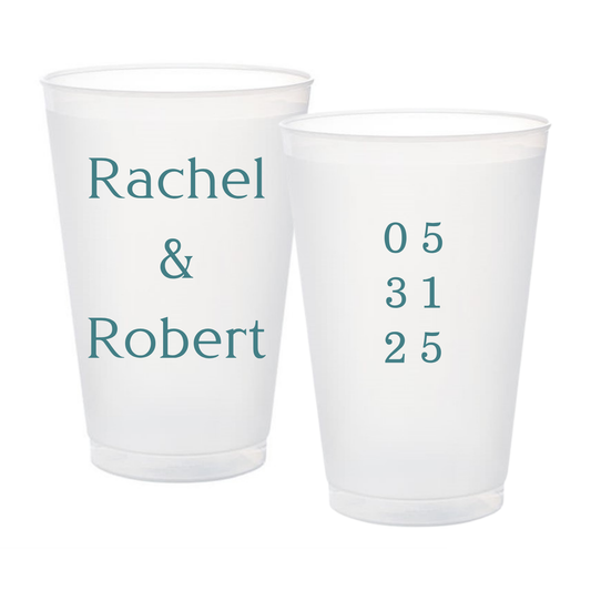 Monogram Wedding | Shatterproof Frosted Flex Cup