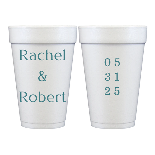 Personalized Styrofoam Cups – Wedding