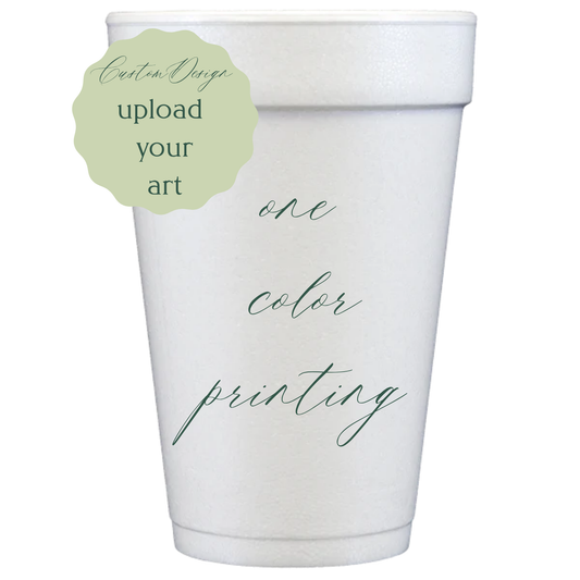 Custom One Color Styrofoam Cups