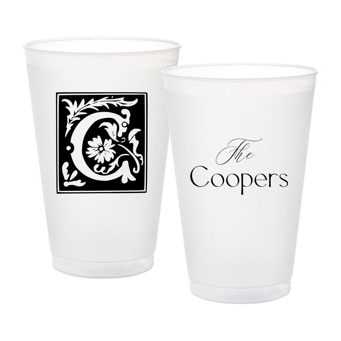 Monogram Wedding | Shatterproof Frosted Flex Cup