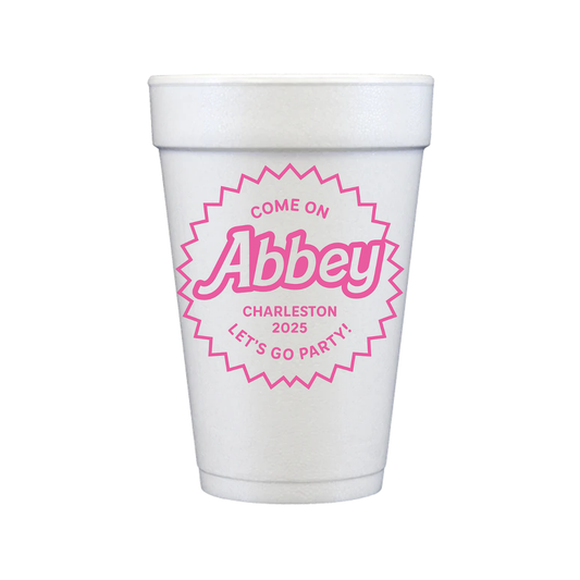 Barbie Styrofoam Cups