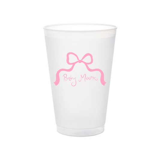 Bow Balloon Frosted Flex Cup