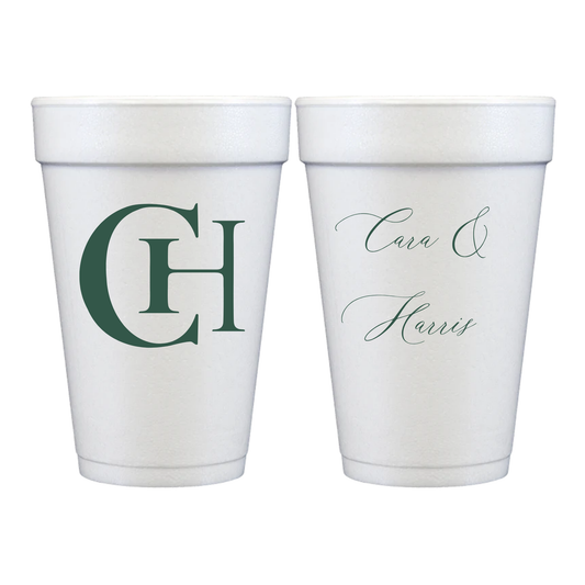 Personalized Styrofoam Cups – Wedding