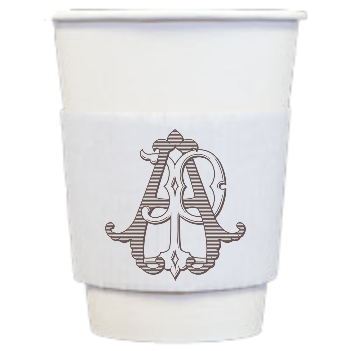 Wedding Semi-Custom Coffee Cups – 1-Color Sleeve