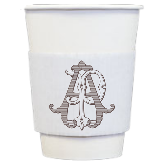 Wedding Semi-Custom Coffee Cups – 1-Color Sleeve