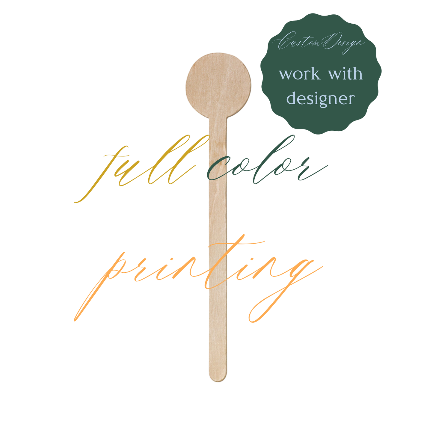 Custom Full Color Round Stir Sticks