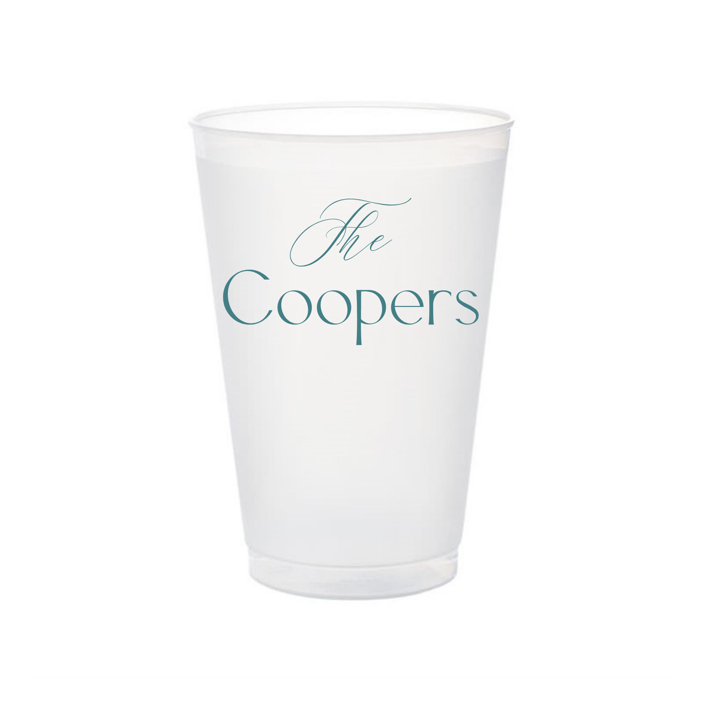 Monogram Wedding | Shatterproof Frosted Flex Cup