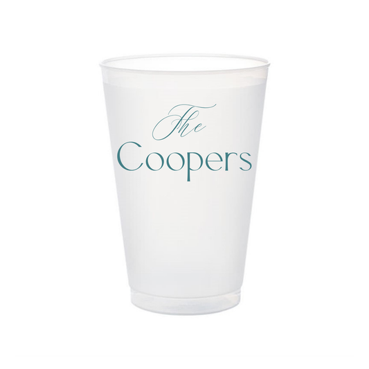Monogram Wedding | Shatterproof Frosted Flex Cup