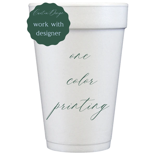 Custom One Color Styrofoam Cups