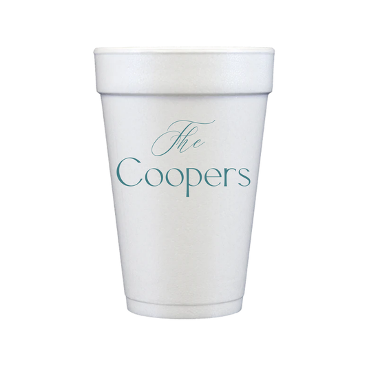 Personalized Styrofoam Cups | Wedding