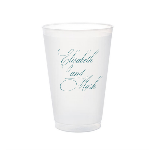 Monogram Wedding | Shatterproof Frosted Flex Cup