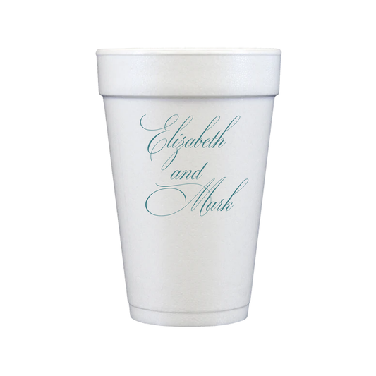 Personalized Styrofoam Cups | Wedding
