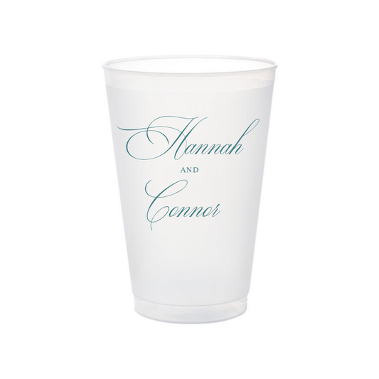 Monogram Wedding | Shatterproof Frosted Flex Cup