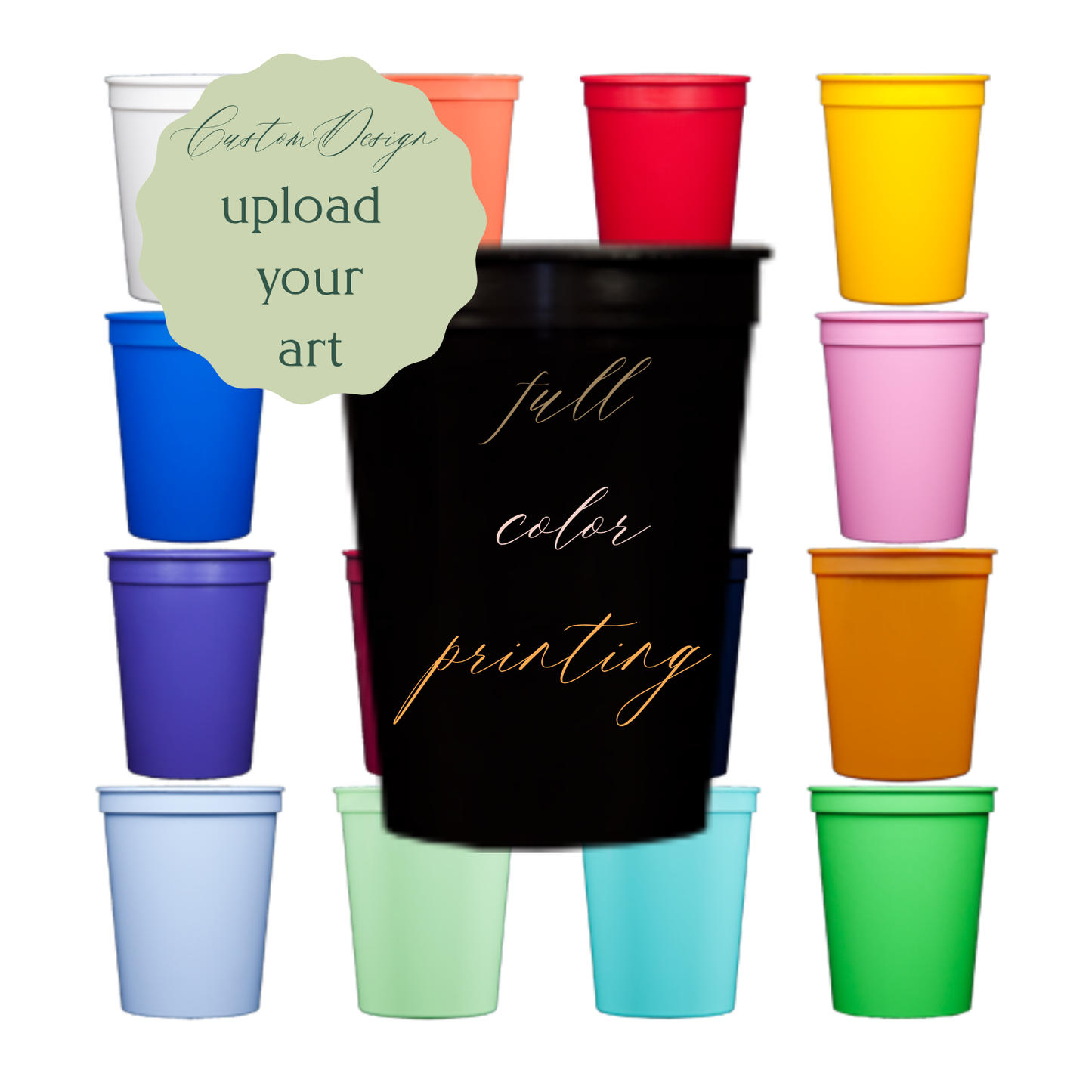 Custom Full Color Stadium Cups