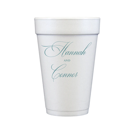Personalized Styrofoam Cups | Wedding
