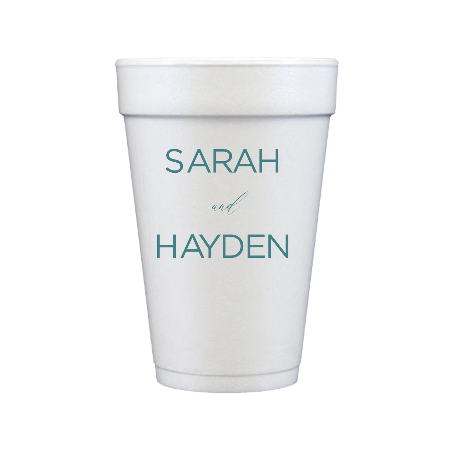 Personalized Styrofoam Cups | Wedding