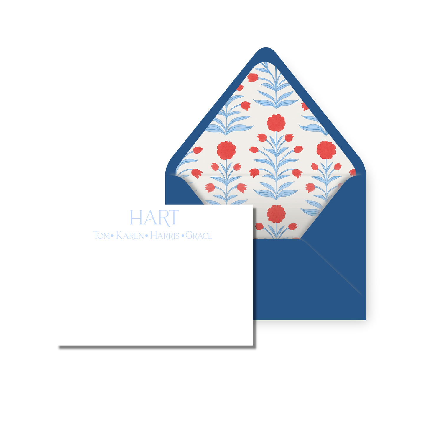 Block Print Personal Stationery