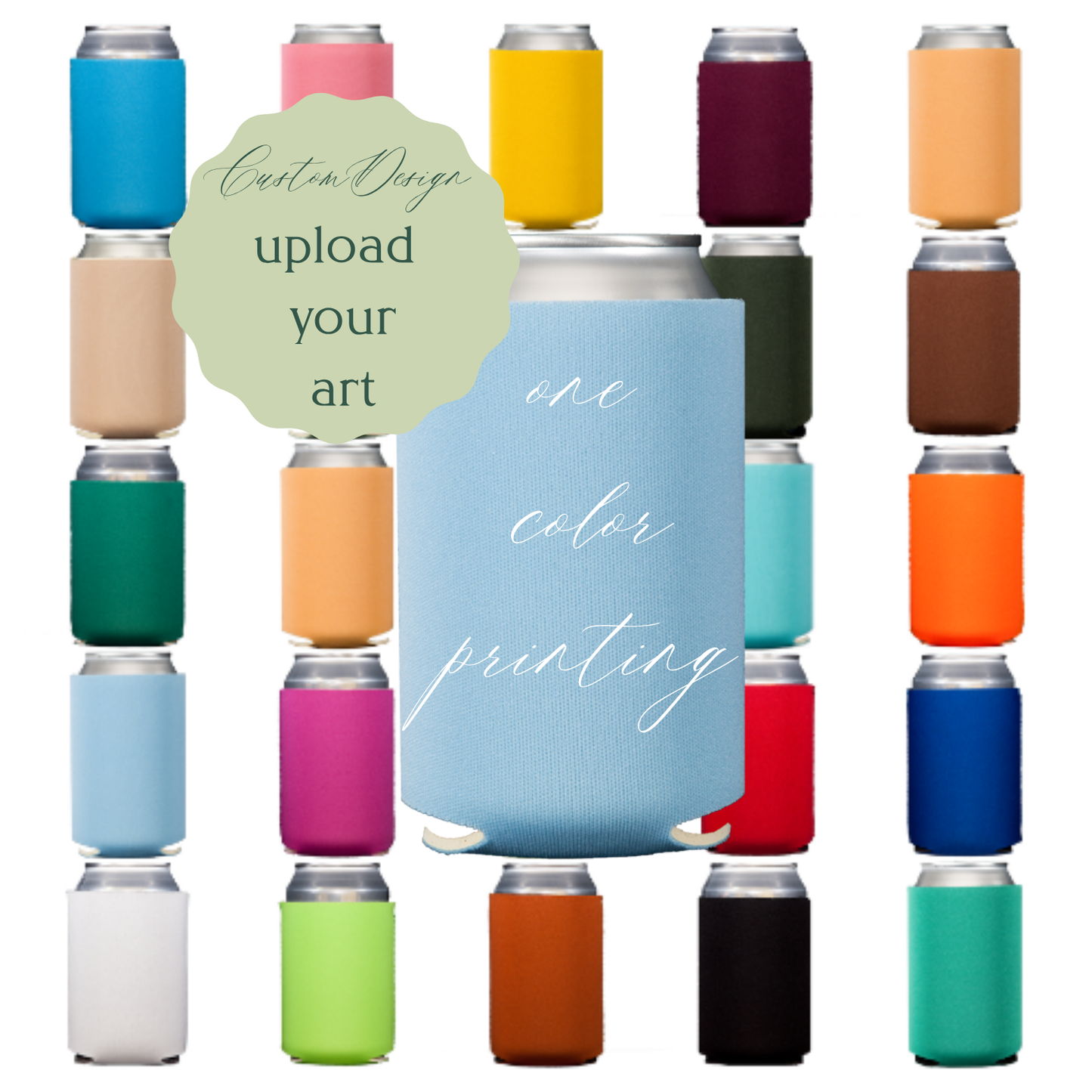 Custom Neoprene Can Coolers – One‑Color