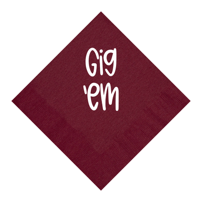 Texas A&M - Printed Beverage Napkins