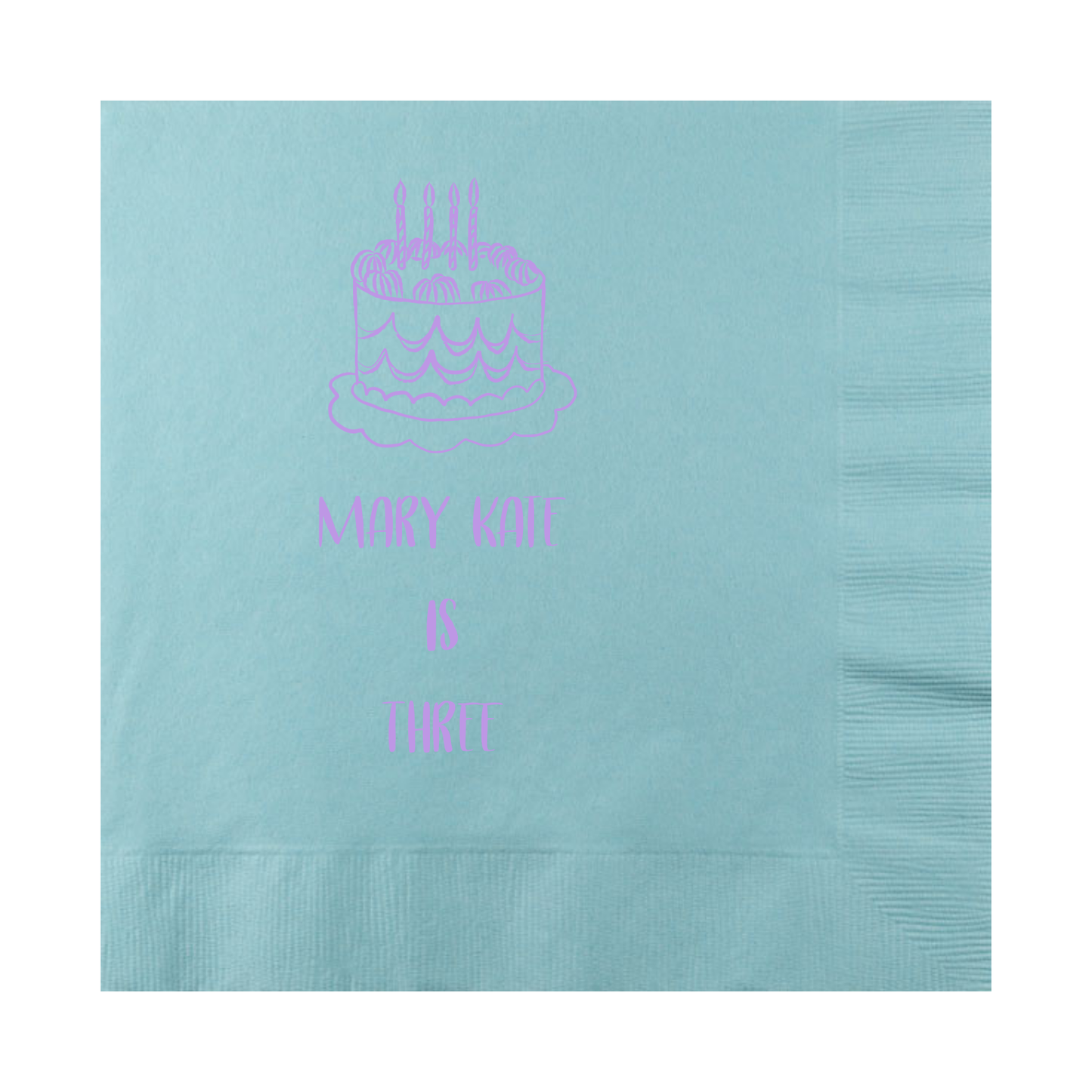 Birthday Cake 3-ply Beverage Napkins